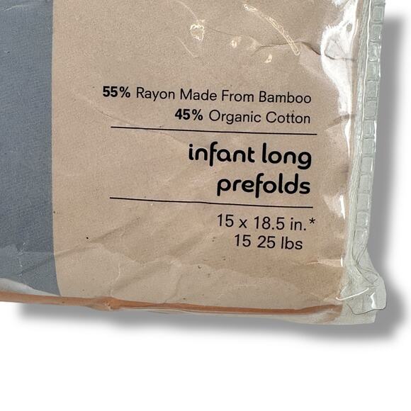 GroVia Prefold Cloth Diaper Insert Size 3 Infant Long Set Of Three Boy Girl - Picture 4 of 5